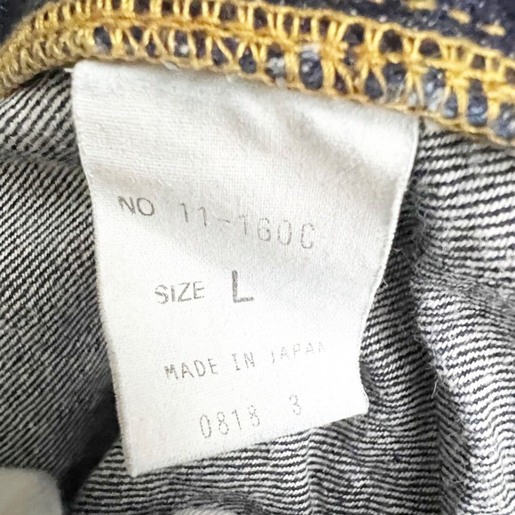 D.M.G Denim Jeans Made in Japan 11-160C Whispering Dark Wash Straight Leg Sz L - Picture 8 of 11
